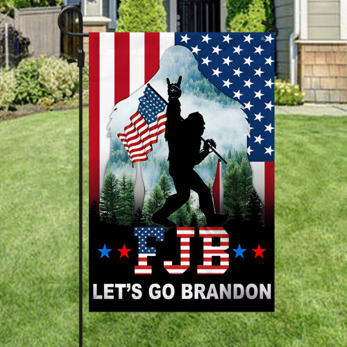 Bigfoot Let’s Go Brandon American Flag Outdoor Decorations