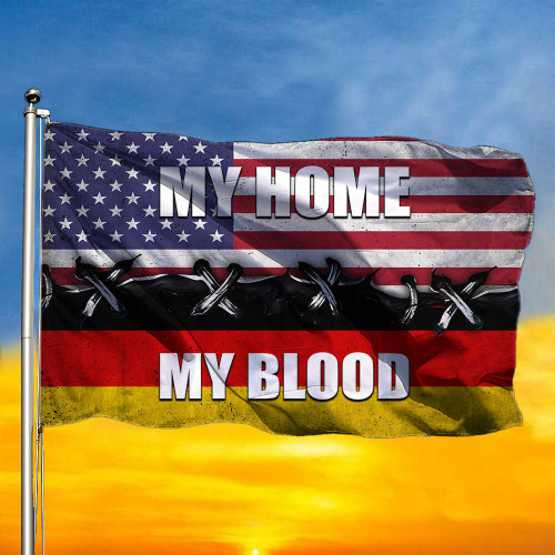 American My Home German My Blood Flag Proud German Patriotic Flag Indoor Outdoor
