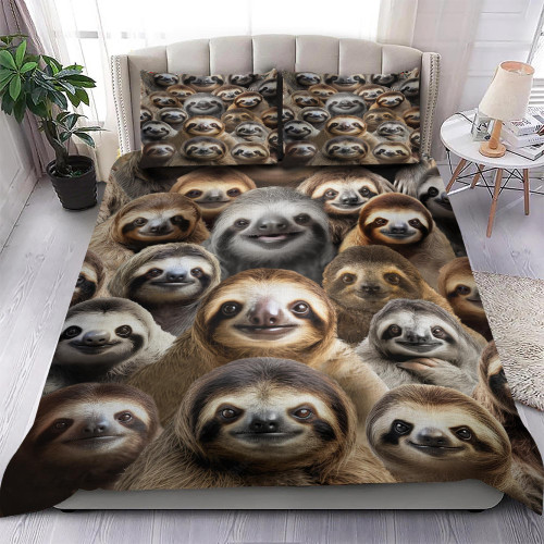 Sloth Bedding Set 3D Print Bed Duvet Cover Gifts For Sloth Lovers