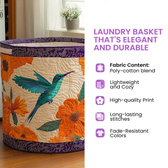Acorn Whisperer Quilted Laundry Basket Holiday Merch Gift