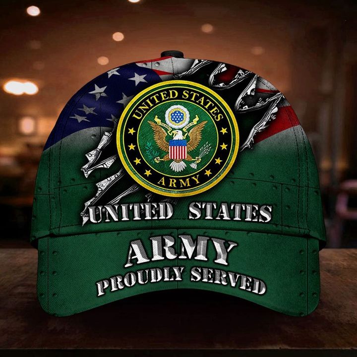 US Army Proud Served Cap Patriotic Proud USN Logo Honor US Army Veteran Gift Items