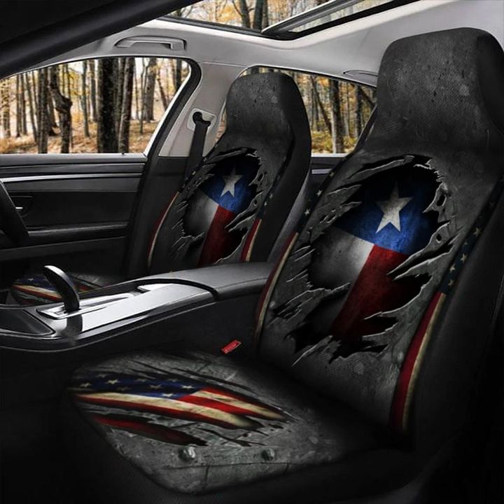 Texas American Flag Car Seat Cover Texan  Patriotic Car Decorations Interior Merchandise(mockup2)