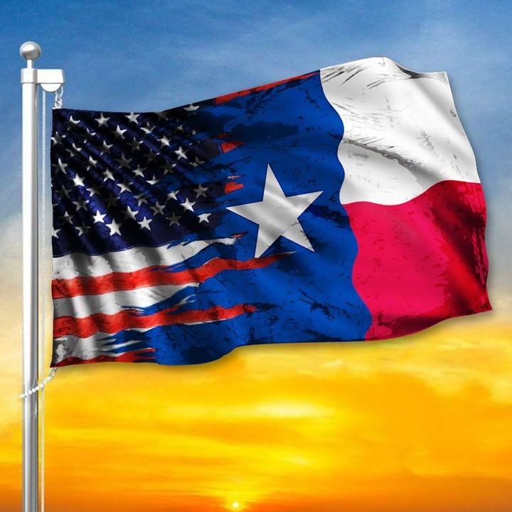 Texas And American Flag Texas State Flag Proud Texan Patriotic Indoor Outdoor Decor