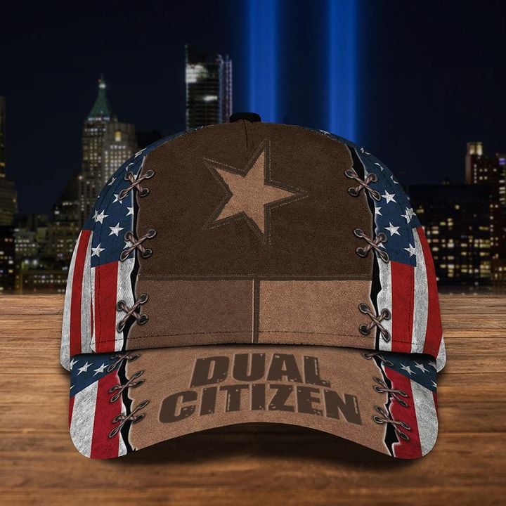 Texas American Flag Dual Citizen Hat Unique Texas Baseball Cap Patriotic Texan Gifts Ideas
