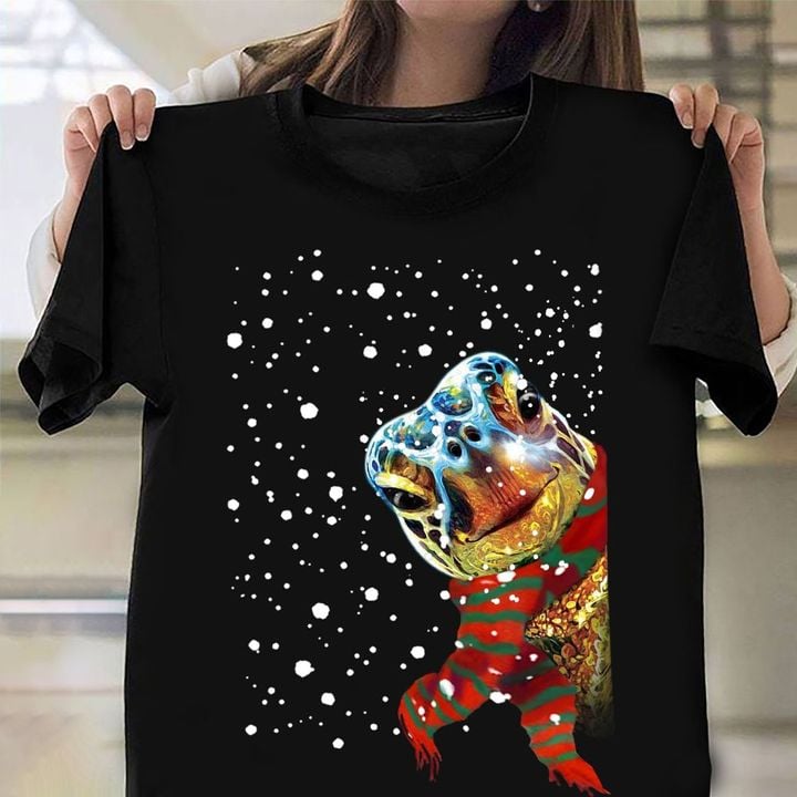 Turtle Snow Christmas T-Shirt Turtle Lover Christmas Vacation Shirt Gift Ideas For Boyfriend