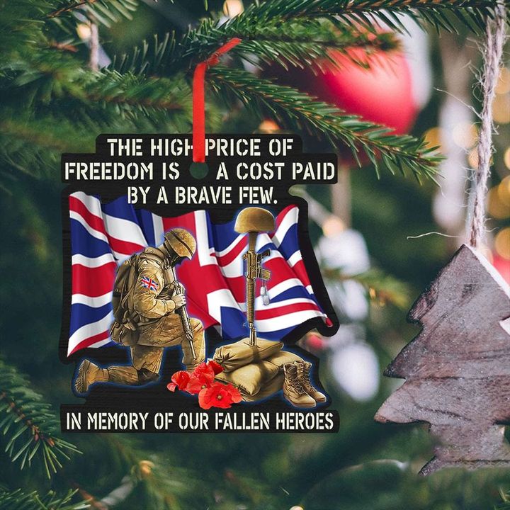 The High Price Of Freedom Ornament Memorial British Military Ornament Decorated Xmas Trees