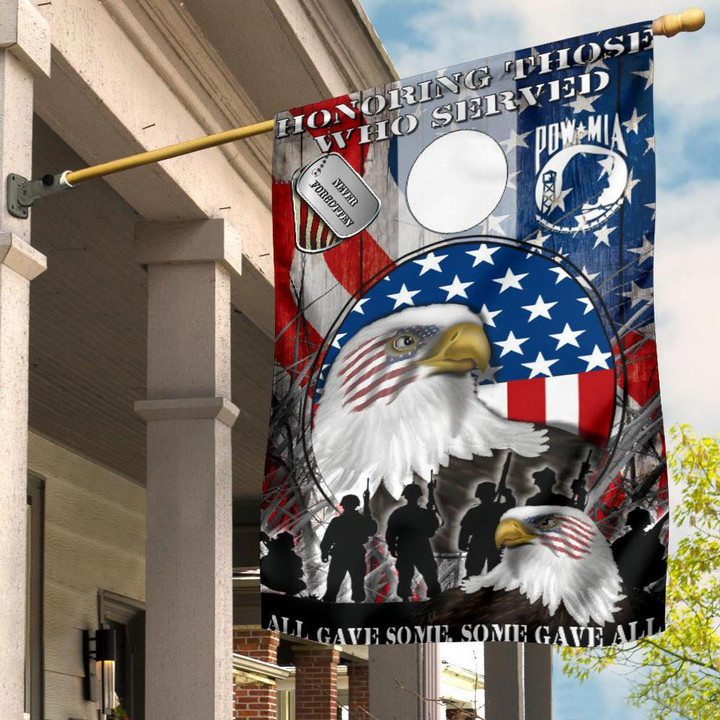 Soldiers USA Eagle Honoring Those Who Serve Flag All Gave Some Some Gave All Patriotic Flag