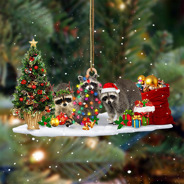 Raccoon Christmas Ornament Merry Christmas Ornament Best Xmas Gifts For Mom