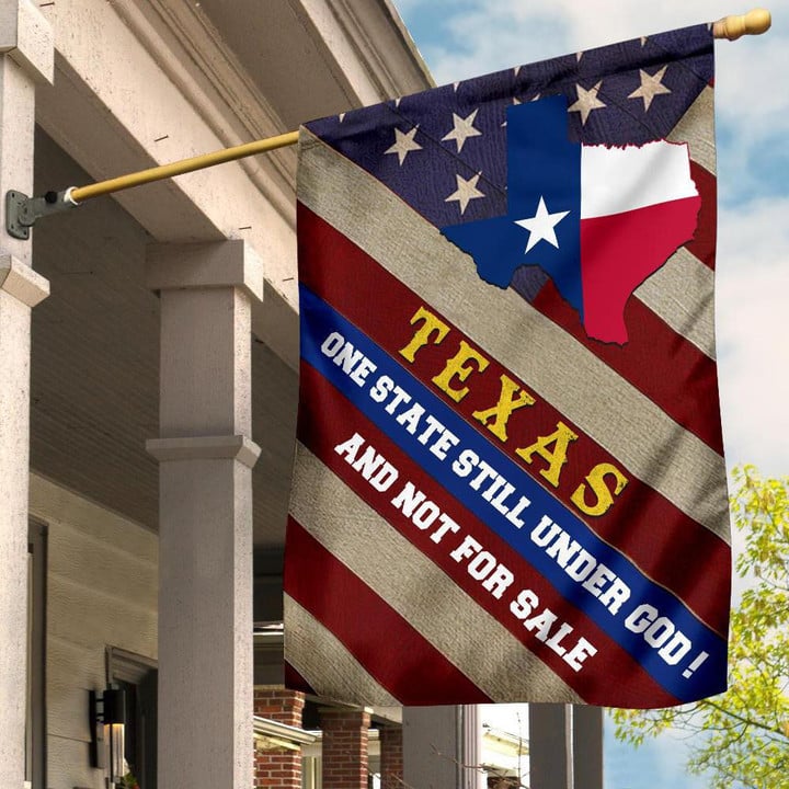 Texas One State Still Under God Flag Patriotic Texas Flag Outdoor Decoration