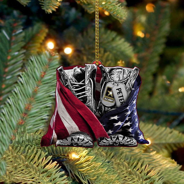 US Armed Forces Boots Military Ornament Christmas Tree Decorations Veteran Gifts Ideas 2021