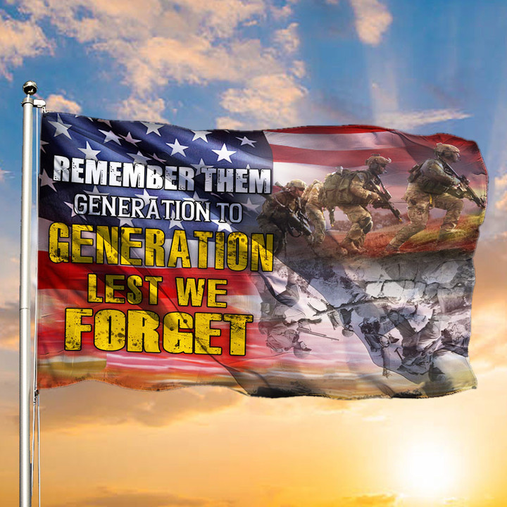 US Military Remember Them Generation To Generation Flag Veteran Day Ideas Patriot Merch