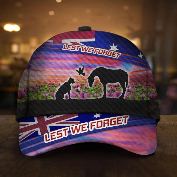 Animals Lest We Forget Australia Flag Hat Animals Sacrificed In War Memorial Day Hats For Men