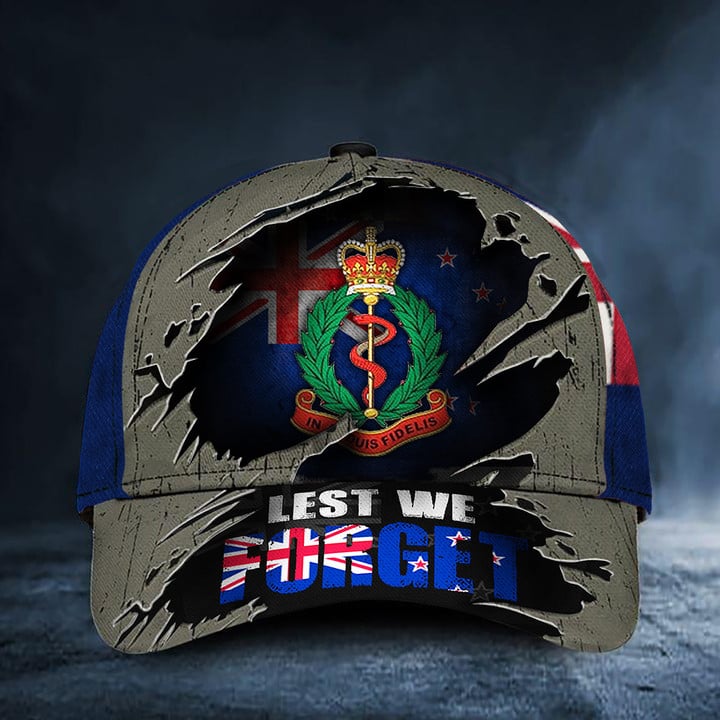 Lest We Forget New Zealand Flag Hat Royal Medical Corps Patriotic Caps Gifts For Army