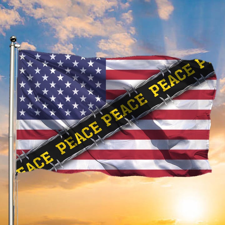 Stand For Peace American Flag Pray For Peace American Anti War Protest Merch