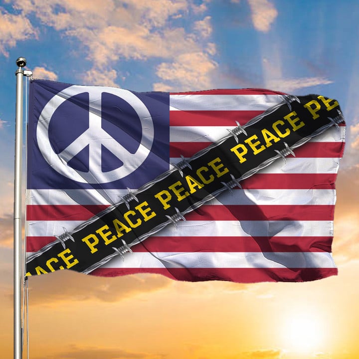 Stand For Peace American Flag Pray For World Peace United States Flag