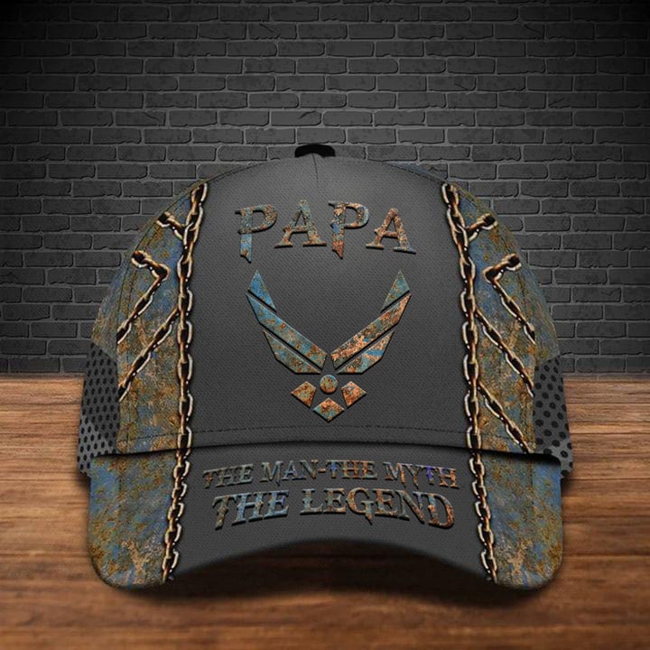 Us Air Force Papa The Man The Myth The Legend Hat Proud Veteran Hat For Dad