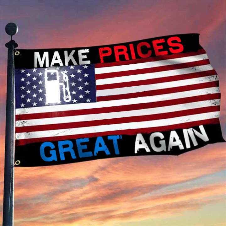 Make Gas Prices Great Again American Flag Vintage Funny Lawn Decoration