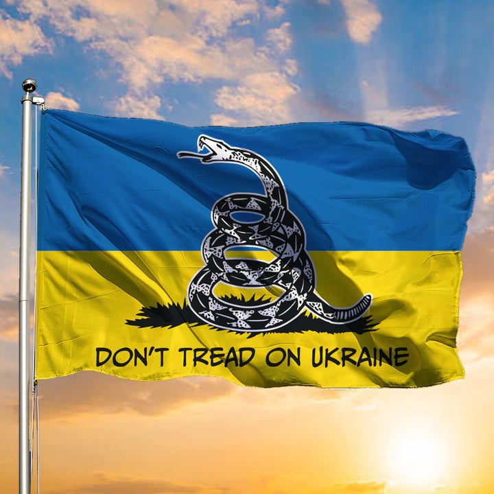 Gadsden Don't Tread On Ukraine Flag Support Ukrainian Flag Stand With Ukraine