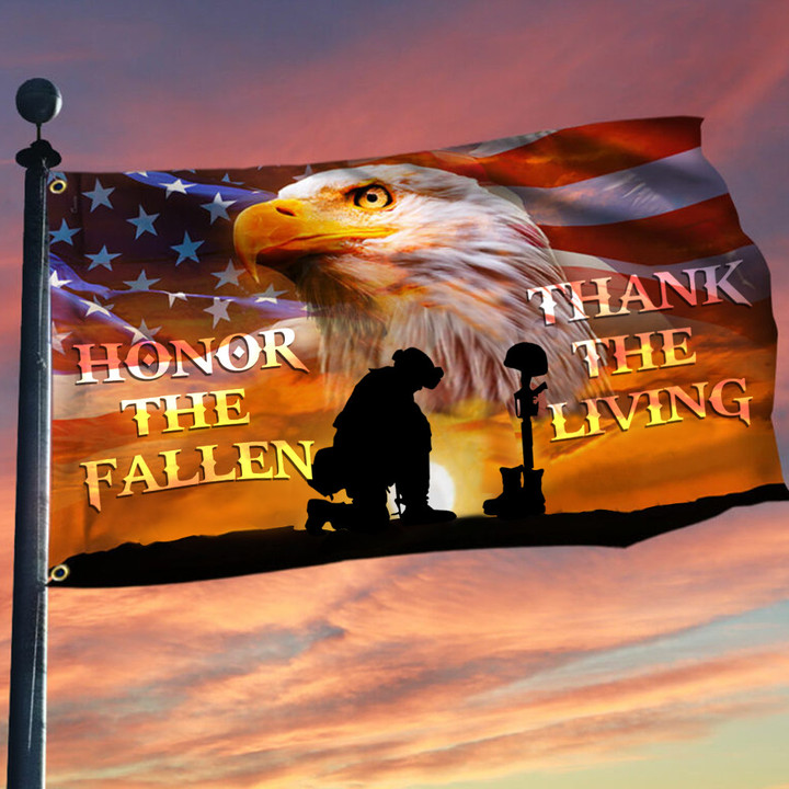 Veteran Eagle USA Honor The Fallen Thank The Living Flag Military Memorial Patriotic Yard Decor