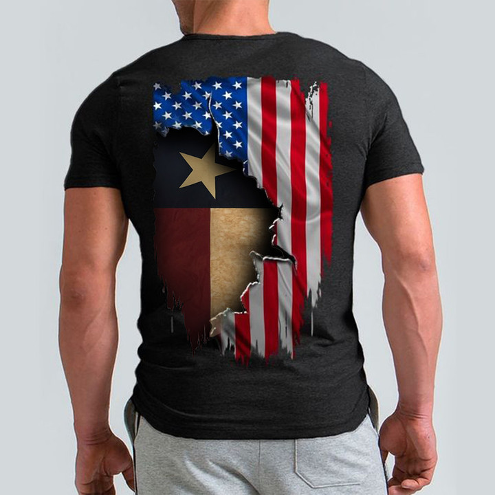 Texas American Flag Shirt Texas Pride Patriotic T-Shirt Gifts For Texans