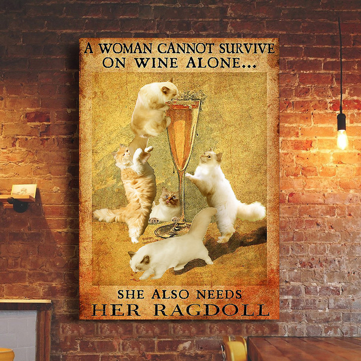Ragdoll Cat Vintage Poster