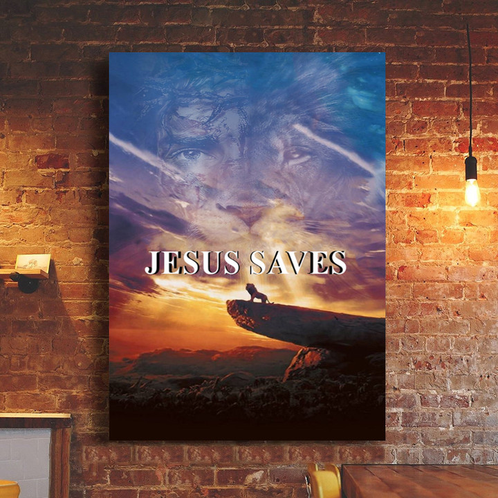 Lion Of Judah Jesus Saved Poster Faith Christian Wall Art Living Room Decor Ideas