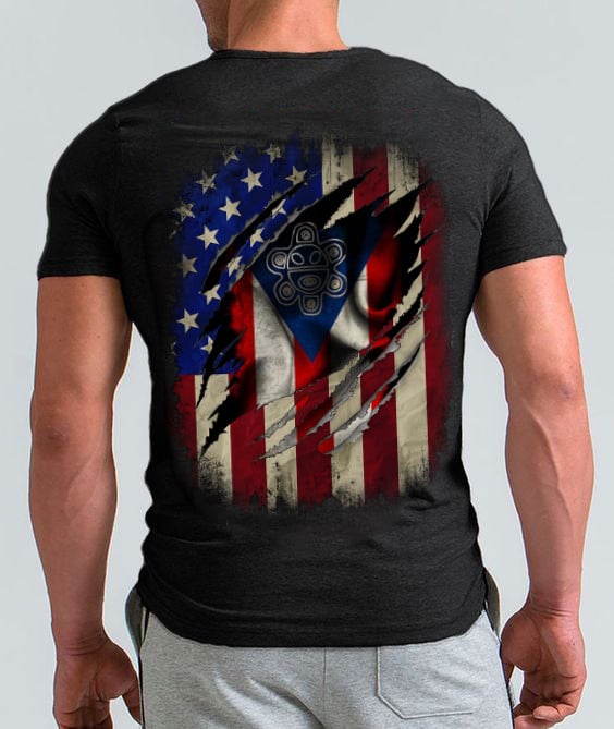 Boricua Taino Puerto Rico Flag And American Flag Vintage Shirt Puerto Rican Apparel