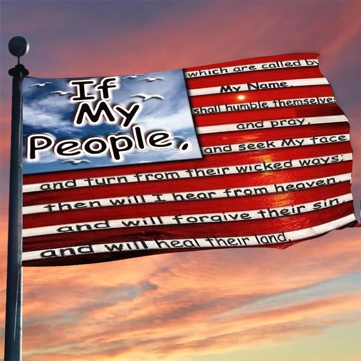 If My People Which Are Called By My Name Flag Bible Verse Patriotic Decorations Outdoor