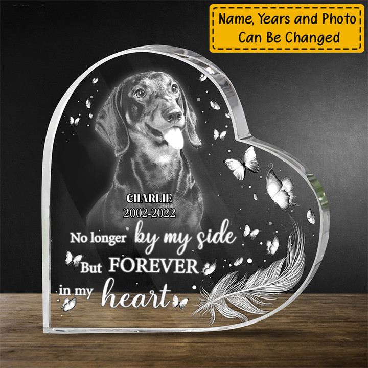 Custom Photo Dog Memorial Crystal Heart If Love Could Have Saved You You Would Have Lived