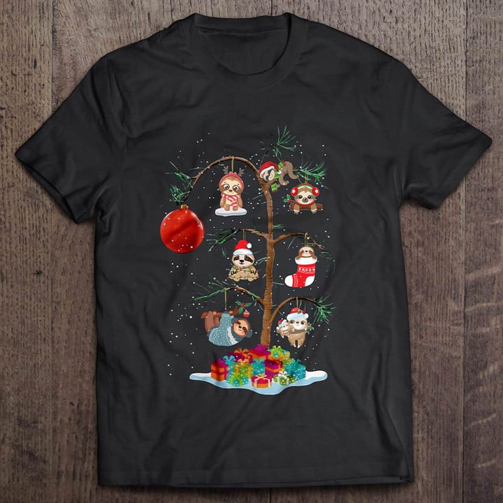 Christmas Sloth Shirt Cute 2022 Xmas Cute T-Shirt Gifts For Sloth Lovers
