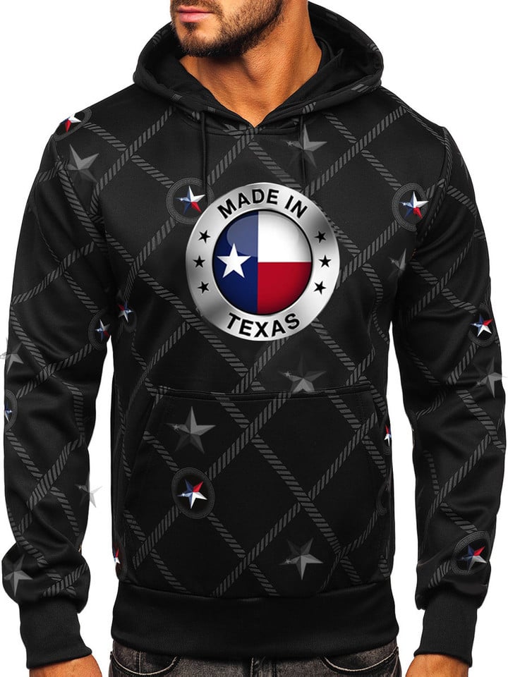 Made In Texas Hoodie Texas Proud Patriotic Clothing Presents For Mens