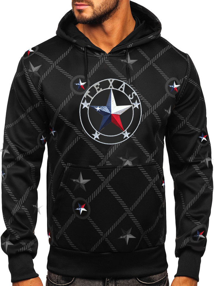 Texas Hoodie Texas Flag Star Patriotic Clothing Presents For Male