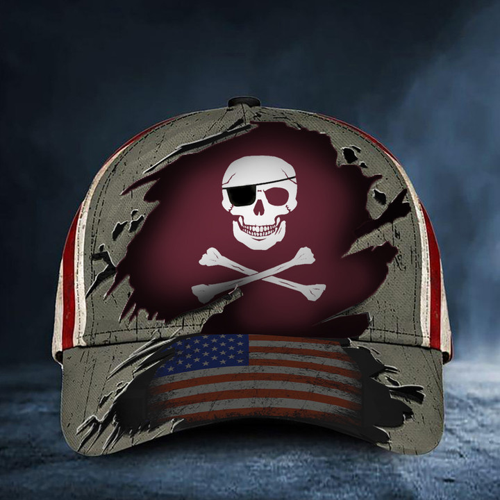 Ms State Pirate American Flag Hat Mississippi State Pirate Flag Hats Gifts For Football Fans