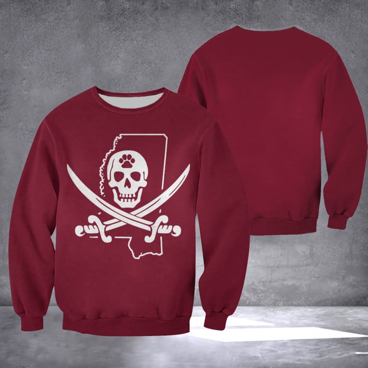 Mississippi State Pirate Sweatshirt Leach Pirate Bulldogs Clothing Men Women