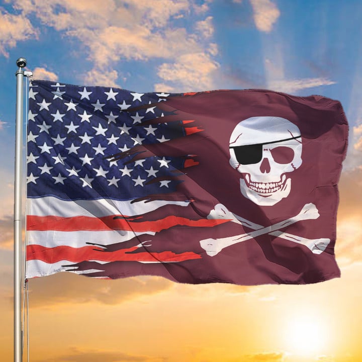 American Mississippi State Pirate Flag Cross Bones Flag Outside House Decor