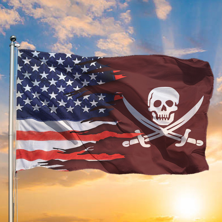 Mississippi State Pirate Flag American Flag Leach Pirate Flag Garden Decor