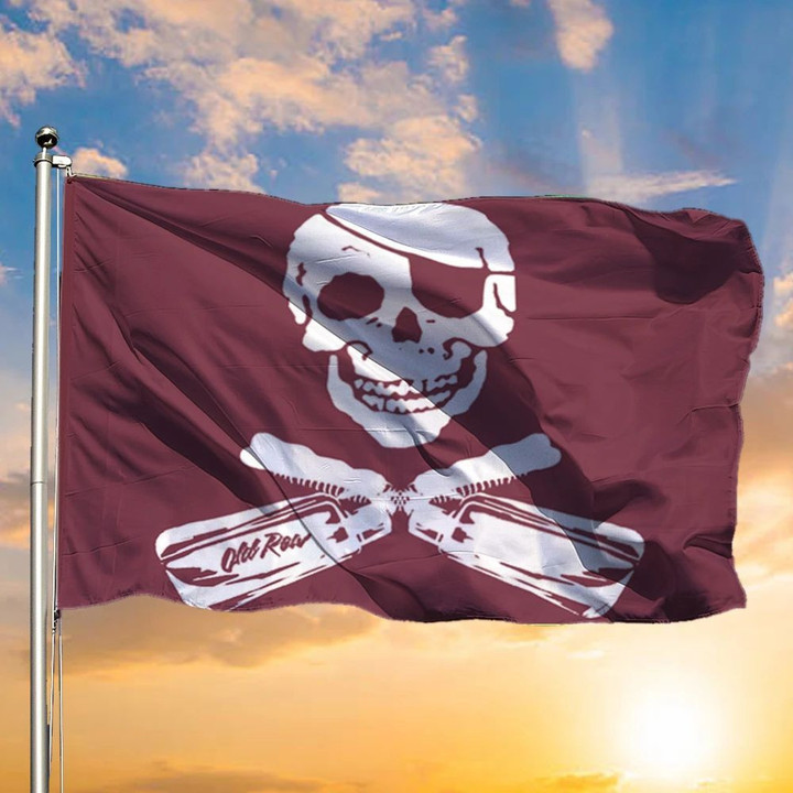 Old Row Maroon Pirate Flag Mississippi State Pirate Flag Home Decor