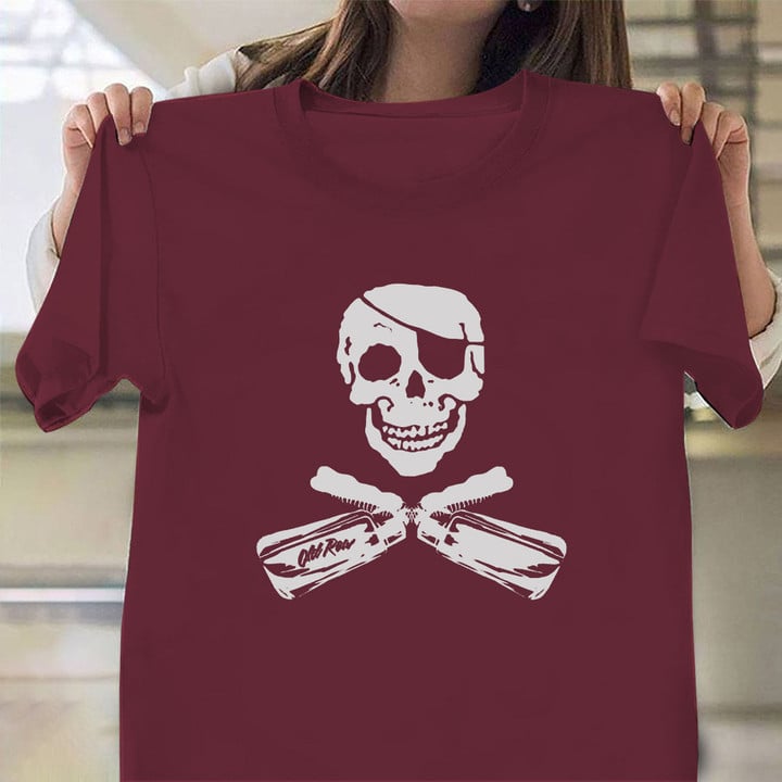 Old Row Maroon Pirate Shirt Mississippi State Pirate T-Shirt Cross Bones Clothing