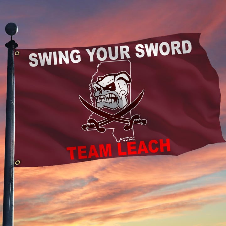 Mike Leach Pirate Bulldog Flag Thomas Tew Flag Swing Your Sword Team Leach Merchandise