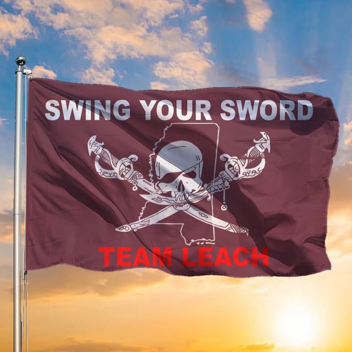 Mike Leach Pirate Swing Your Sword Flag Jolly Roger Pirate Flag Outdoor Front Yard Decor