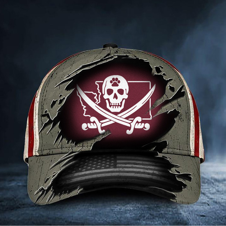 Washington State Pirate Hat Skull And Cross Sword American Flag Hats Gift For Guys