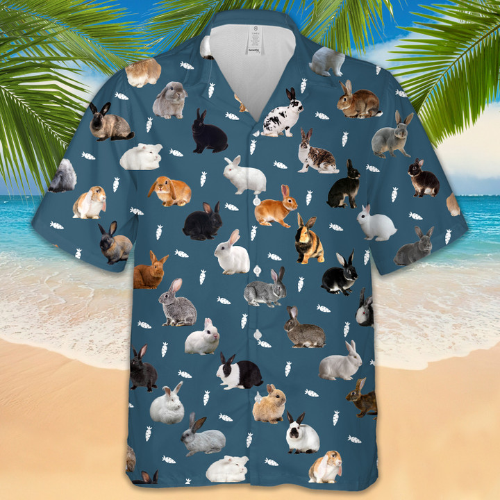 List Of Rabbits Hawaii Shirt Bunny Lover Summer Short Sleeve Shirts Gift For Husband