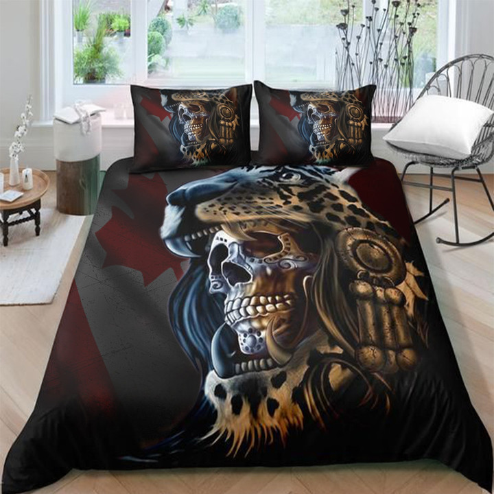 Skull Canada Flag Bedding Set Best Comforter Sets Decor For Home Hotel