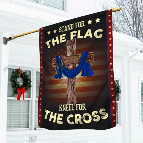 Nevada Stand For The Flag Kneel For The Cross Flag Christian American Flag Yard Decor
