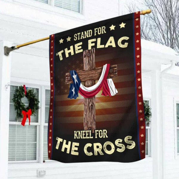 Texas Stand For The Flag Kneel For The Cross Flag Christian Patriotic Garden Flags Decor