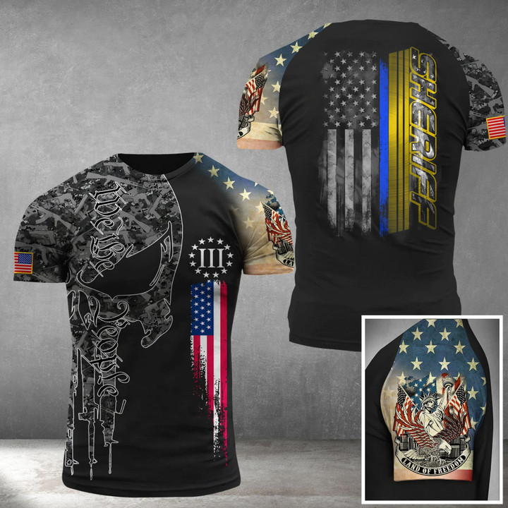 Sheriff American Flag T-Shirt Men's Sheriff Shirt Apparel Unique Gift Ideas