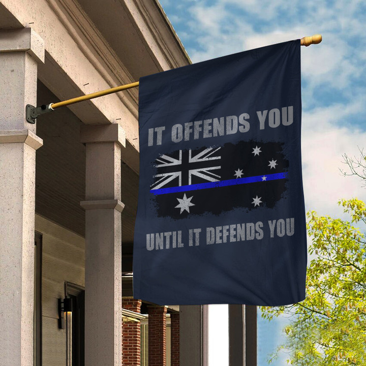 Australia Thin Blue Line Flag Support Police Law Enforcement Merch
