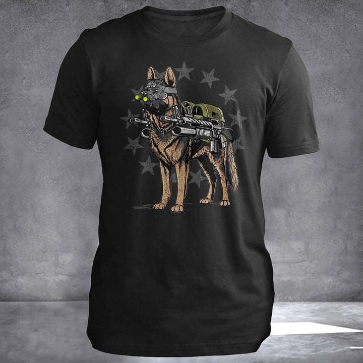 Combat K-9 T-Shirt Gifts For Gun Lovers Father