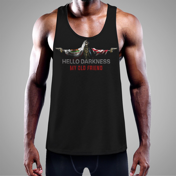 California Tank Top Hello Darkness My Old Friend