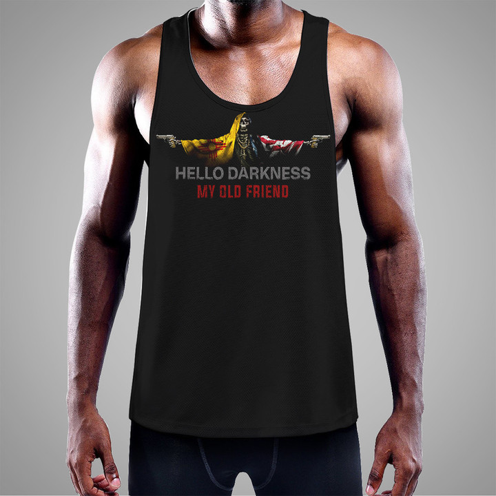 New Mexico Tank Top Hello Darkness My Old Friend